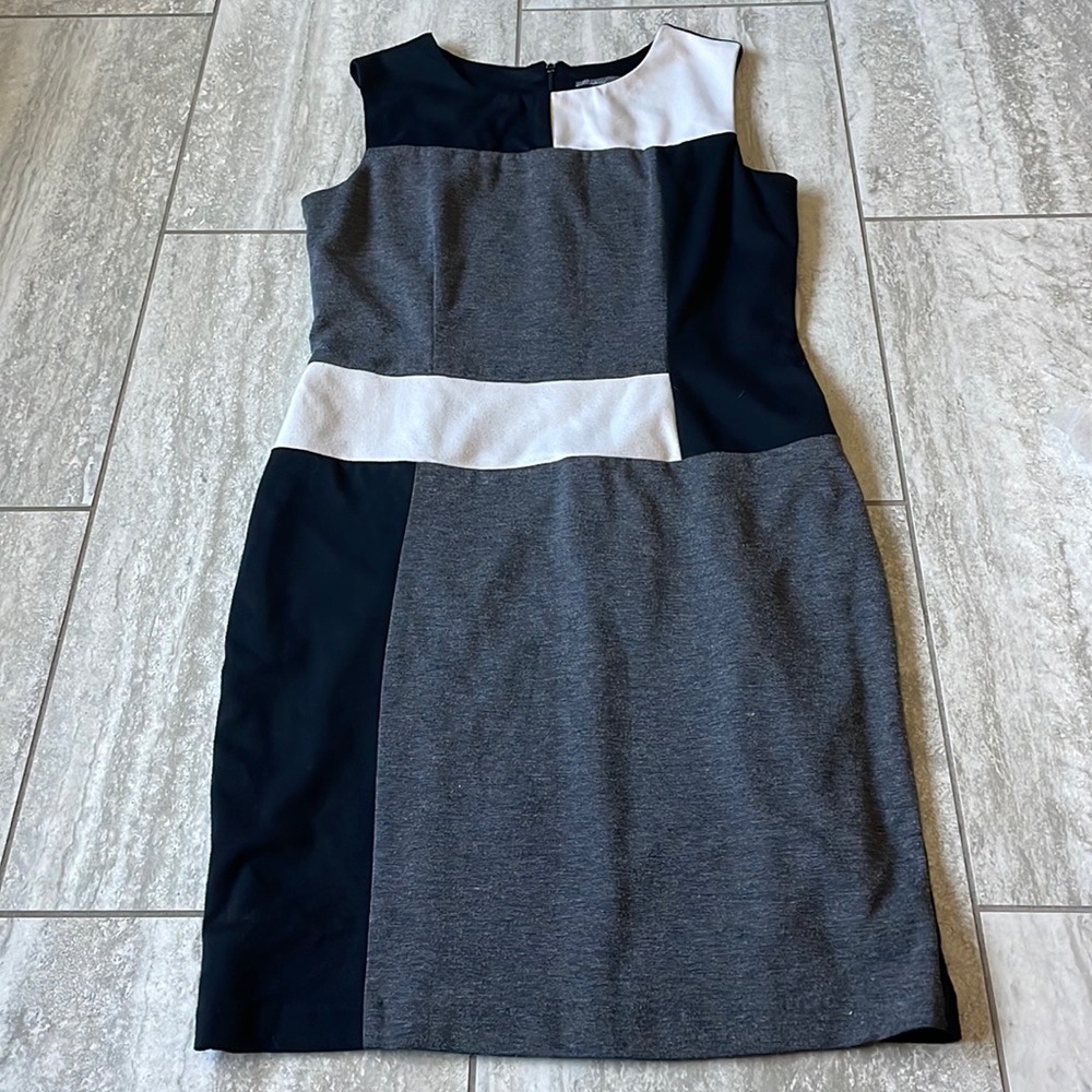 Preloved Pompous Studio,size 10,black with combination ,midi dress for women